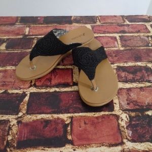 Sakroots Sarria Womans New Sandals Black Size 6